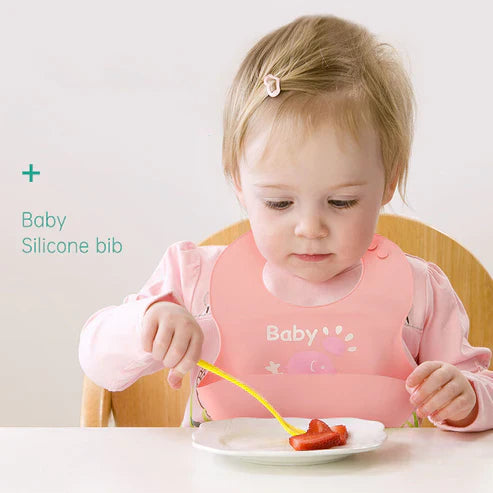 Silicone Baby Bib – Waterproof & Easy-Clean Feeding Bib for Babies & Toddlers