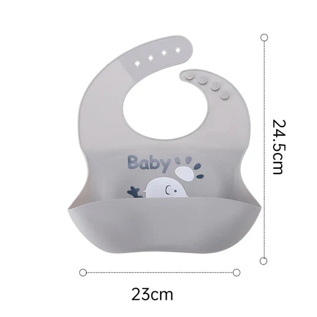 Silicone Baby Bib – Waterproof & Easy-Clean Feeding Bib for Babies & Toddlers