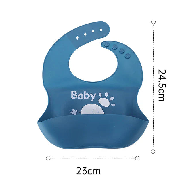 Silicone Baby Bib – Waterproof & Easy-Clean Feeding Bib for Babies & Toddlers