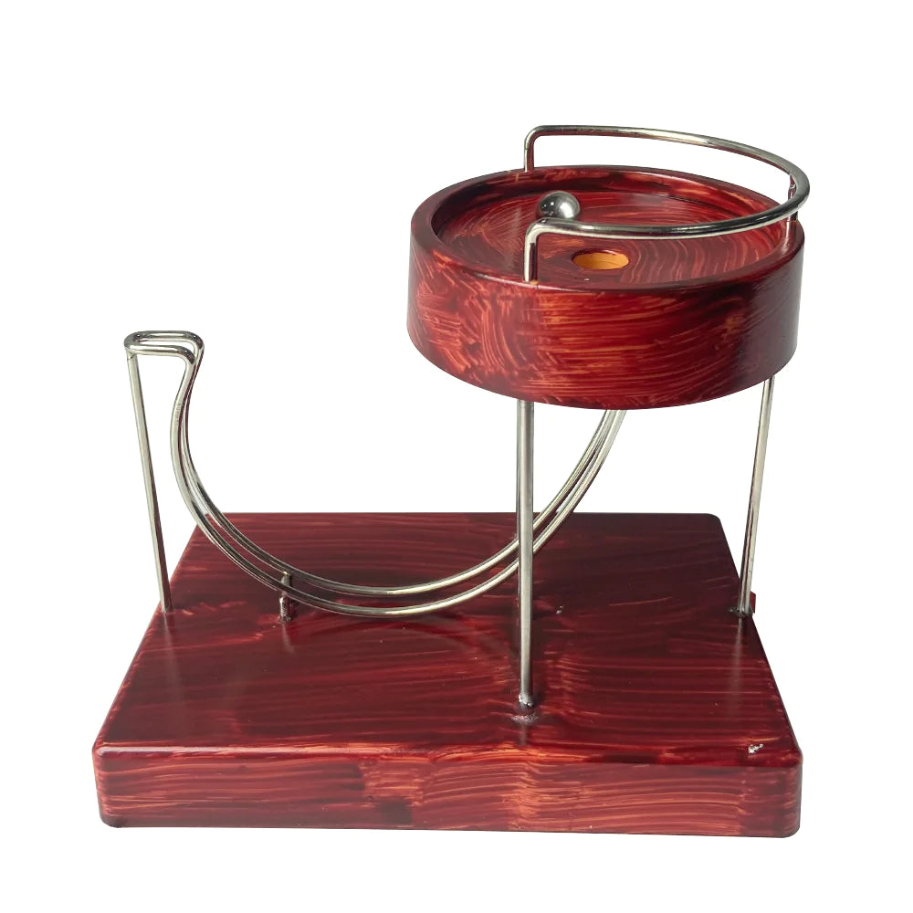 Kinetic Art Perpetual Marble Machine – Wood & Metal Desk Sculpture | Science Gift & Office Decor