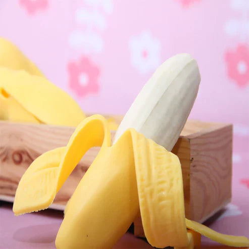 Elastic Peeled Banana Prank Toy – Squishy Stretchy Stress Reliever & Fidget Fun