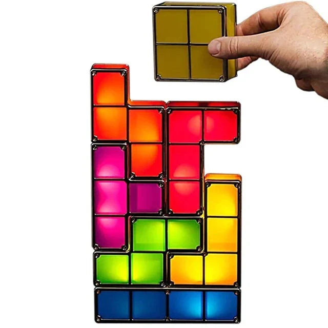 Tetris Puzzle Light - 7-Piece Stackable LED Lamp DIY Building Blocks