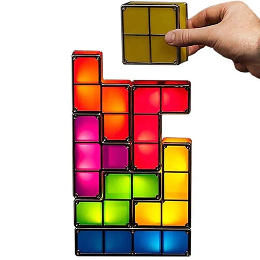 Tetris Puzzle Light - 7-Piece Stackable LED Lamp DIY Building Blocks