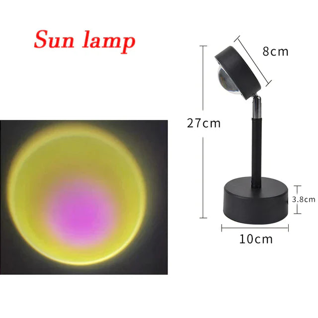 Sunset Projection Lamp - Romantic Sunset Light for Room Ambiance & Photography