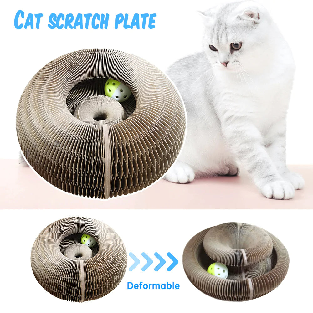 Magic Organ Scratch Board Cat Toy with Bell – Interactive Scratcher & Play Toy