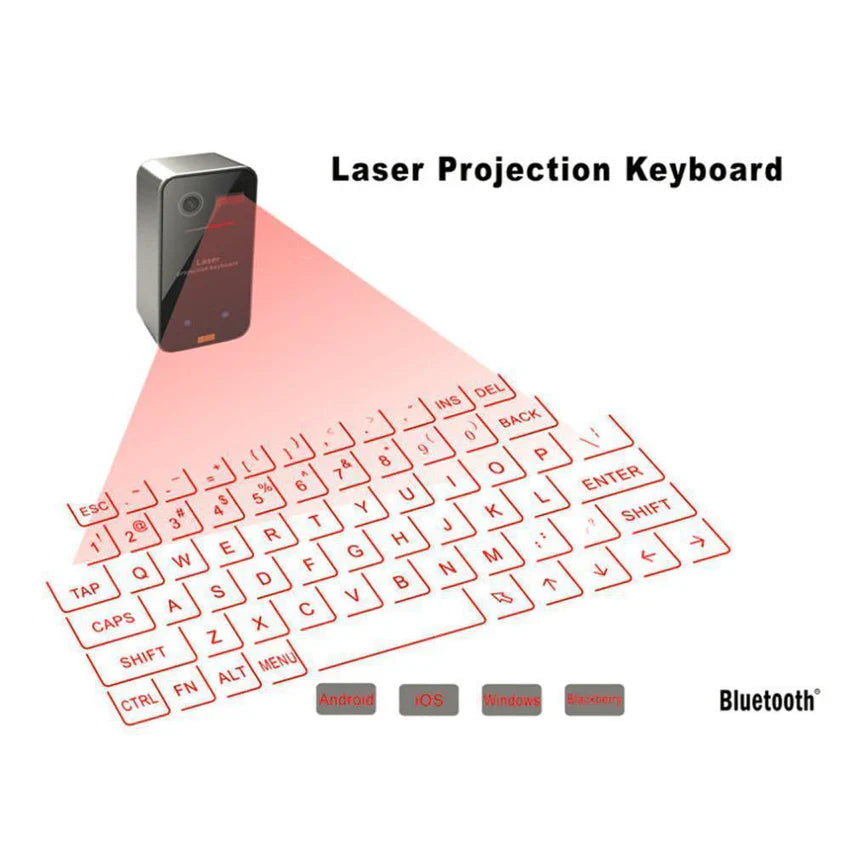 Laser Projection Bluetooth Keyboard – Wireless Virtual Keyboard for Phones & Tablets