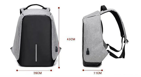 15.6" Anti-Theft Backpack with USB Charging Port – Water Resistant Travel Bag