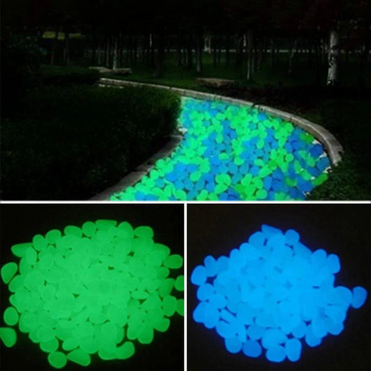Glow in the Dark Decorative Stones – Set of 10 | Garden, Aquarium & Pathway Pebbles