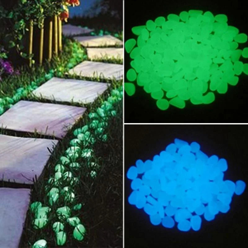 Glow in the Dark Decorative Stones – Set of 10 | Garden, Aquarium & Pathway Pebbles