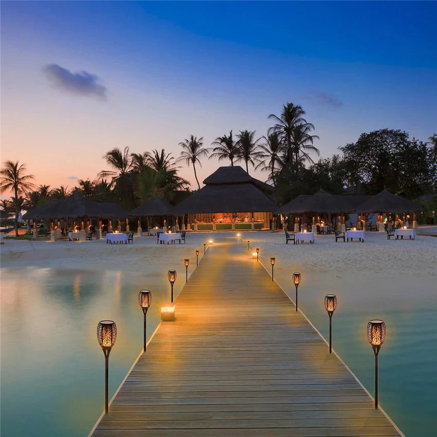 Solar Flame LED Garden Light – 96 LED Dancing Flame Torch | IP65 Waterproof, 10H Runtime