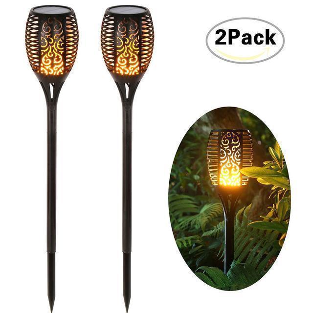 Solar Flame LED Garden Light – 96 LED Dancing Flame Torch | IP65 Waterproof, 10H Runtime
