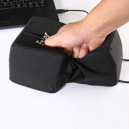 Giant USB Enter Key Button – Stress Relief Desk Toy & Nap Pillow