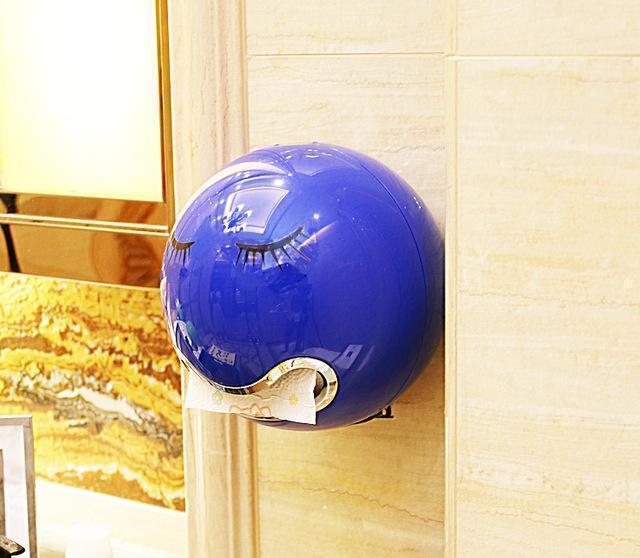 Ball Shaped Cute Emoji Waterproof Toilet Paper Box – Screw Fixed Wall Mount
