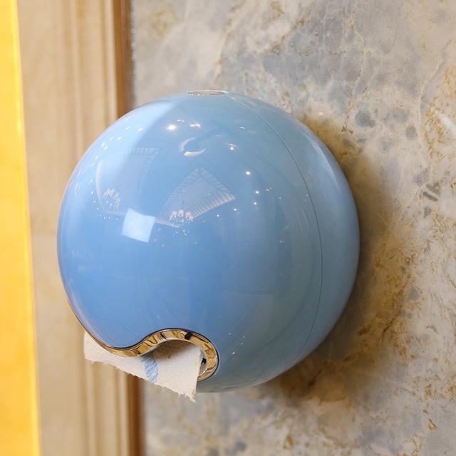 Ball Shaped Cute Emoji Waterproof Toilet Paper Box – Screw Fixed Wall Mount