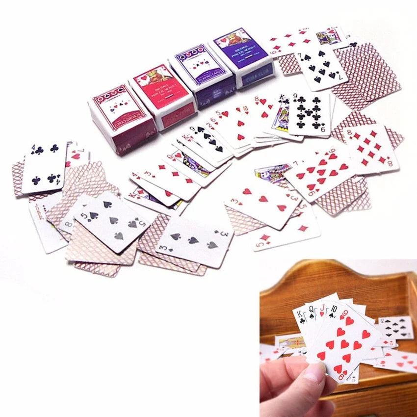 Mini Poker Playing Cards – Full 54-Card Deck | Pocket-Sized Travel Card Game