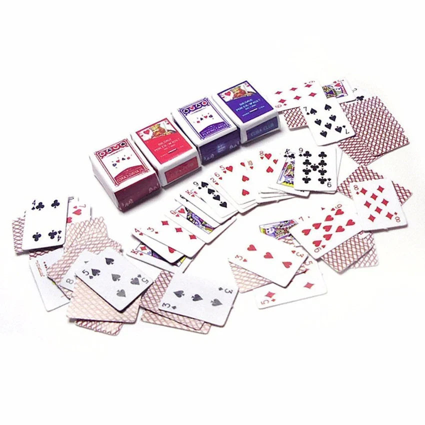 Mini Poker Playing Cards – Full 54-Card Deck | Pocket-Sized Travel Card Game