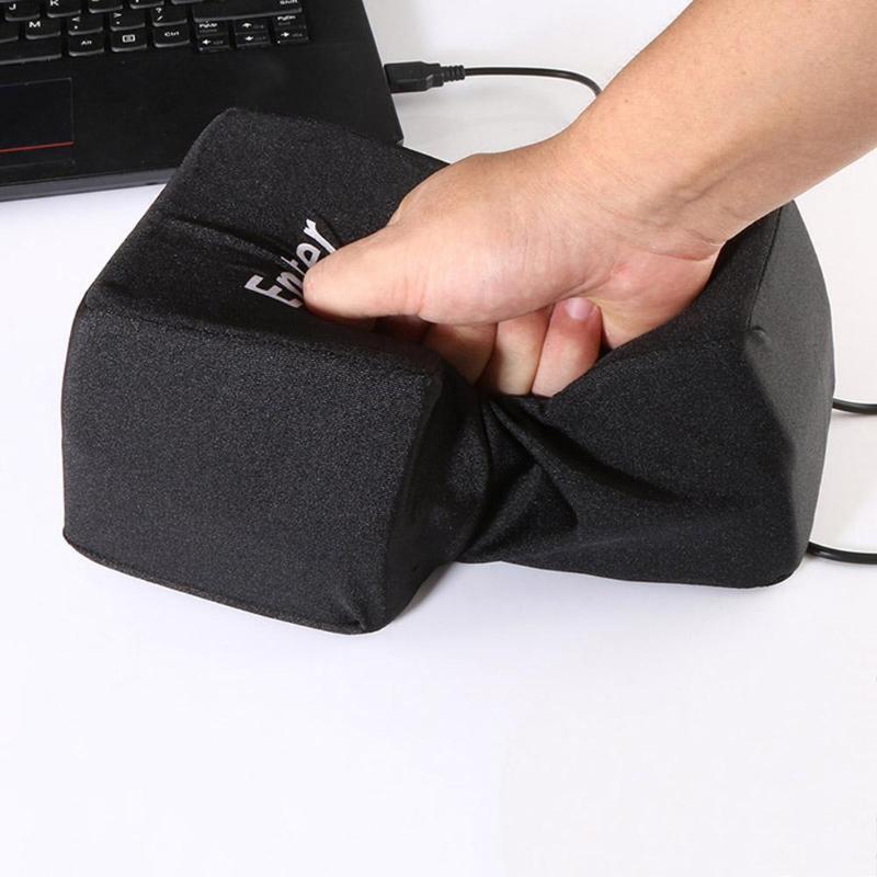 Giant USB Enter Key Button – Stress Relief Desk Toy & Nap Pillow