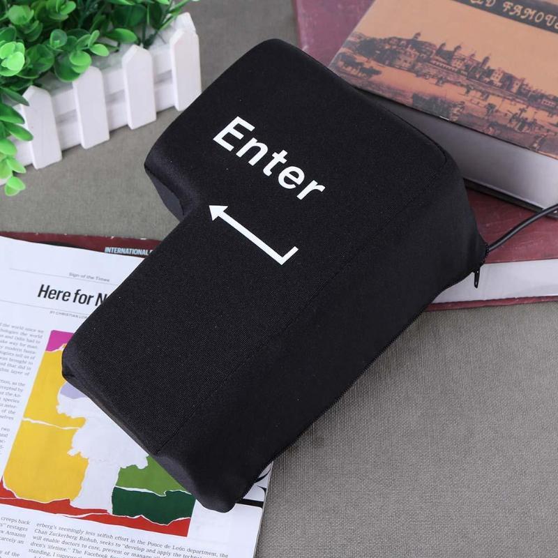 Giant USB Enter Key Button – Stress Relief Desk Toy & Nap Pillow