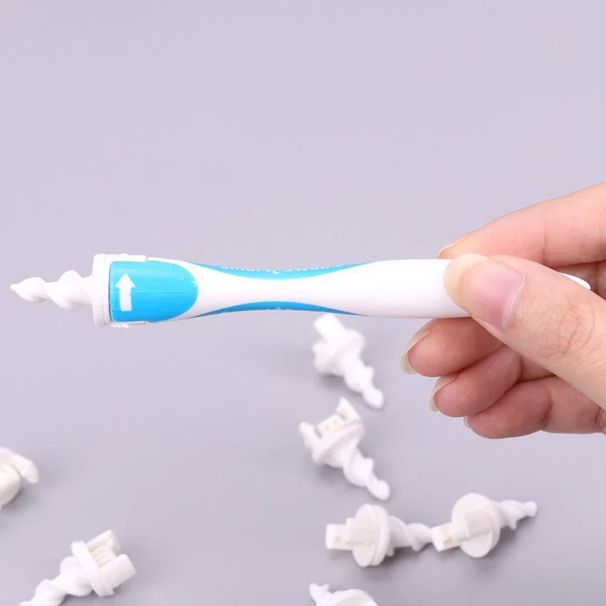 Spiral Ear Care Kit – Deep Clean Tool with 16 Soft Silicone Tips