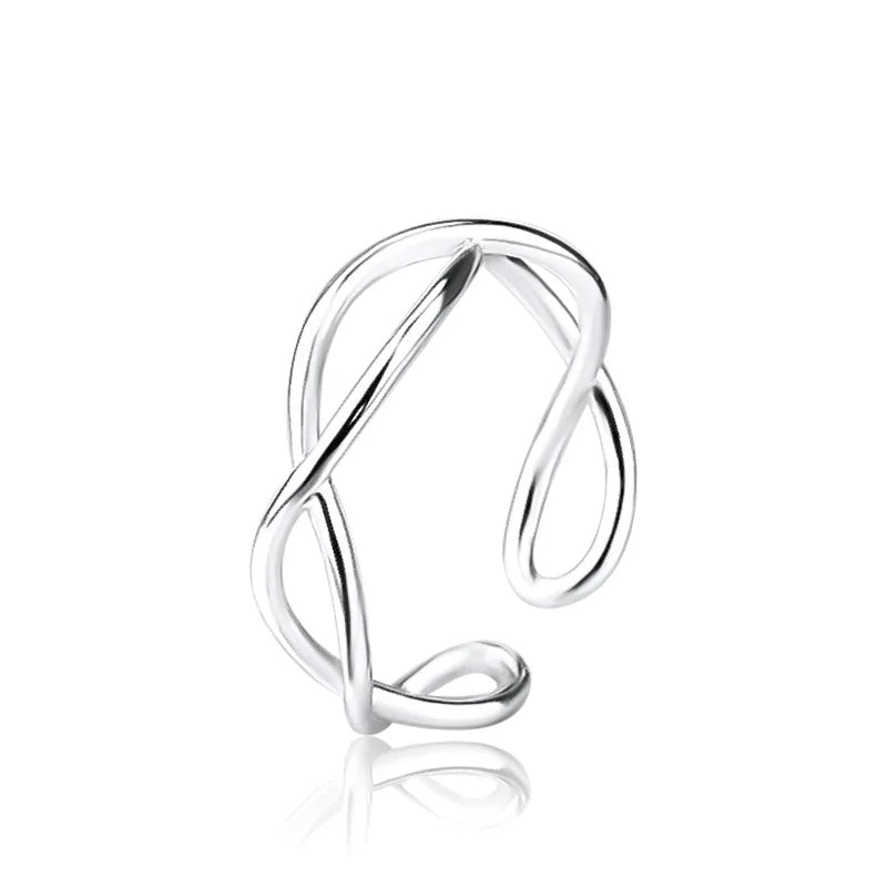 925 Sterling Silver Adjustable Ring – Minimalist Design | 35 Styles