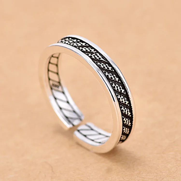 925 Sterling Silver Adjustable Ring – Minimalist Design | 35 Styles