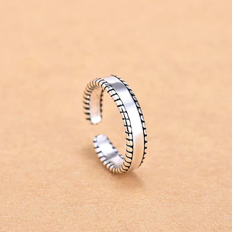 925 Sterling Silver Adjustable Ring – Minimalist Design | 35 Styles