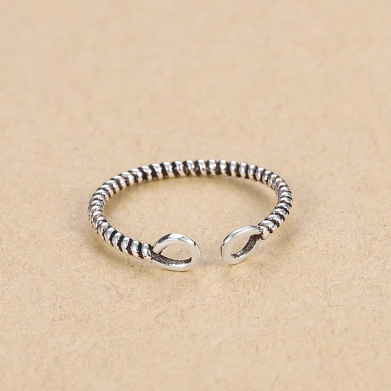 925 Sterling Silver Adjustable Ring – Minimalist Design | 35 Styles