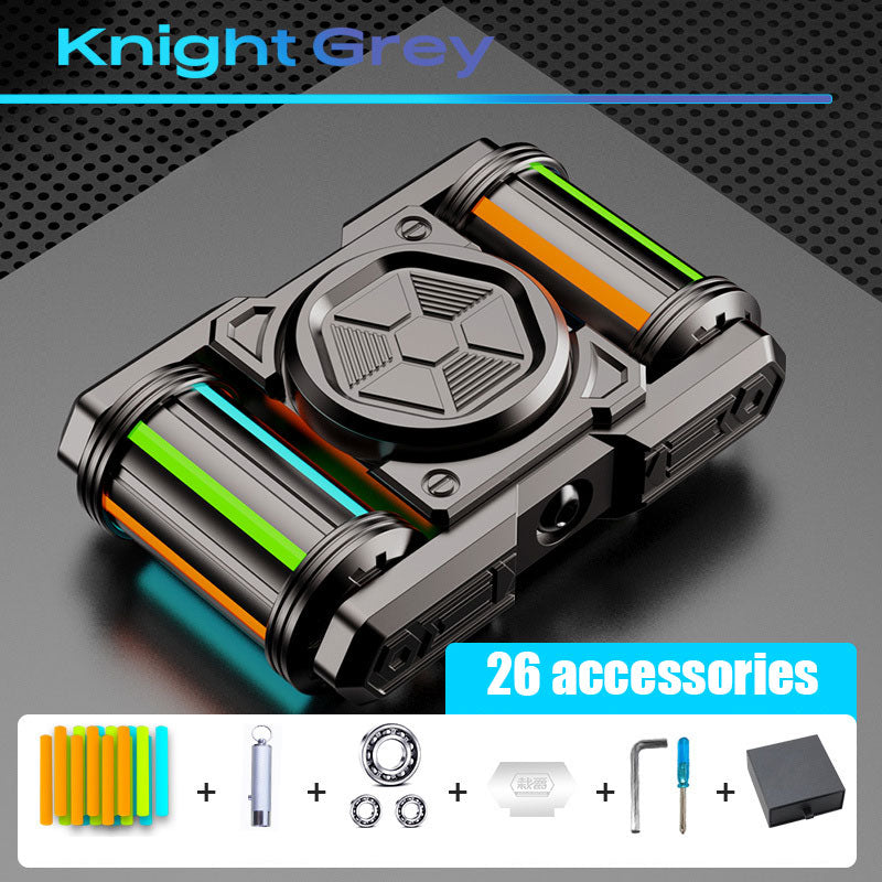 Tank Roller Fidget Spinner - Luminous Metal EDC with Glow-in-Dark Tubes
