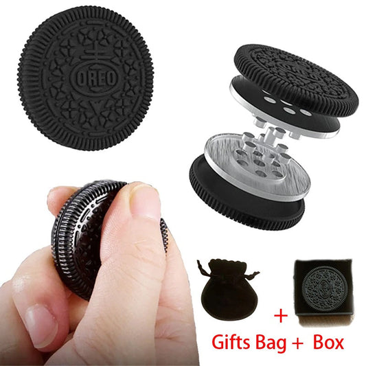Magnetic Haptic Coin Spinner - Cookie Design Fidget Toy with Sound