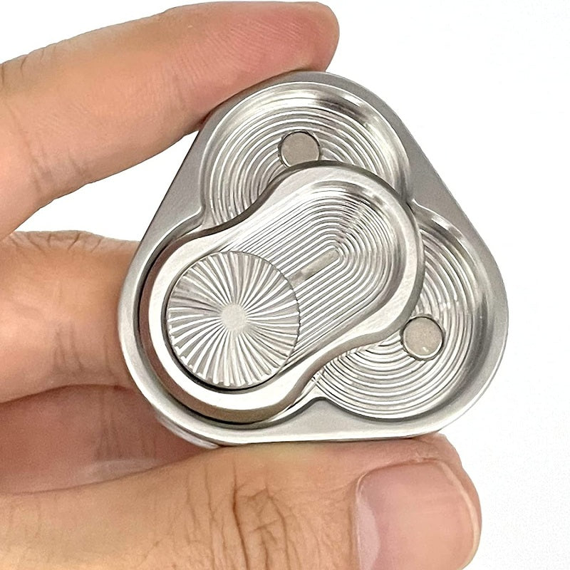 Triangle Magnetic Slider - Rotating Push Fidget Toy for Stress Relief & ADHD
