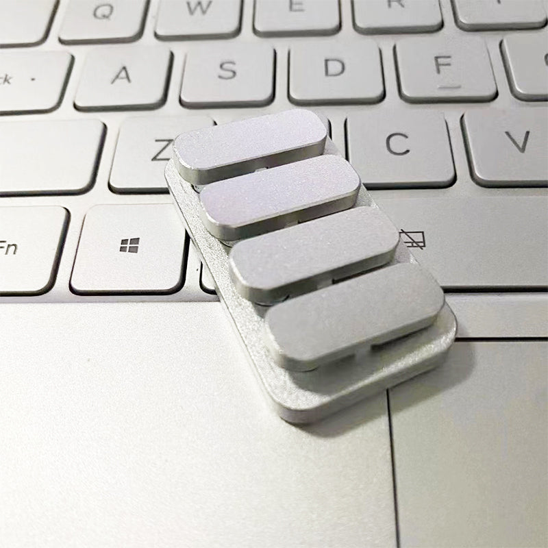 Fidget Slider - Magnetic Push Triangle Metal Stress Relief Toy for ADHD & Anxiety