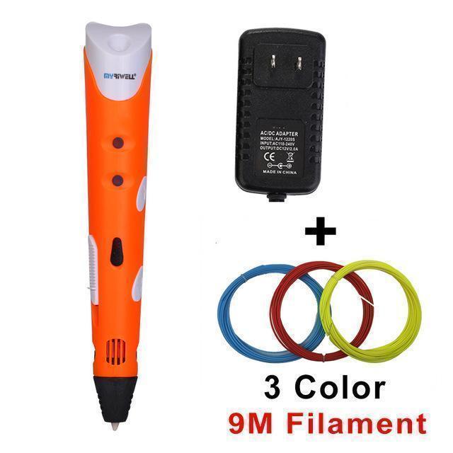 3D Printing Pen – Handheld FDM 3D Drawing Pen with Adjustable Speed & Temperature | 4 Colours
