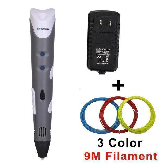 3D Printing Pen – Handheld FDM 3D Drawing Pen with Adjustable Speed & Temperature | 4 Colours