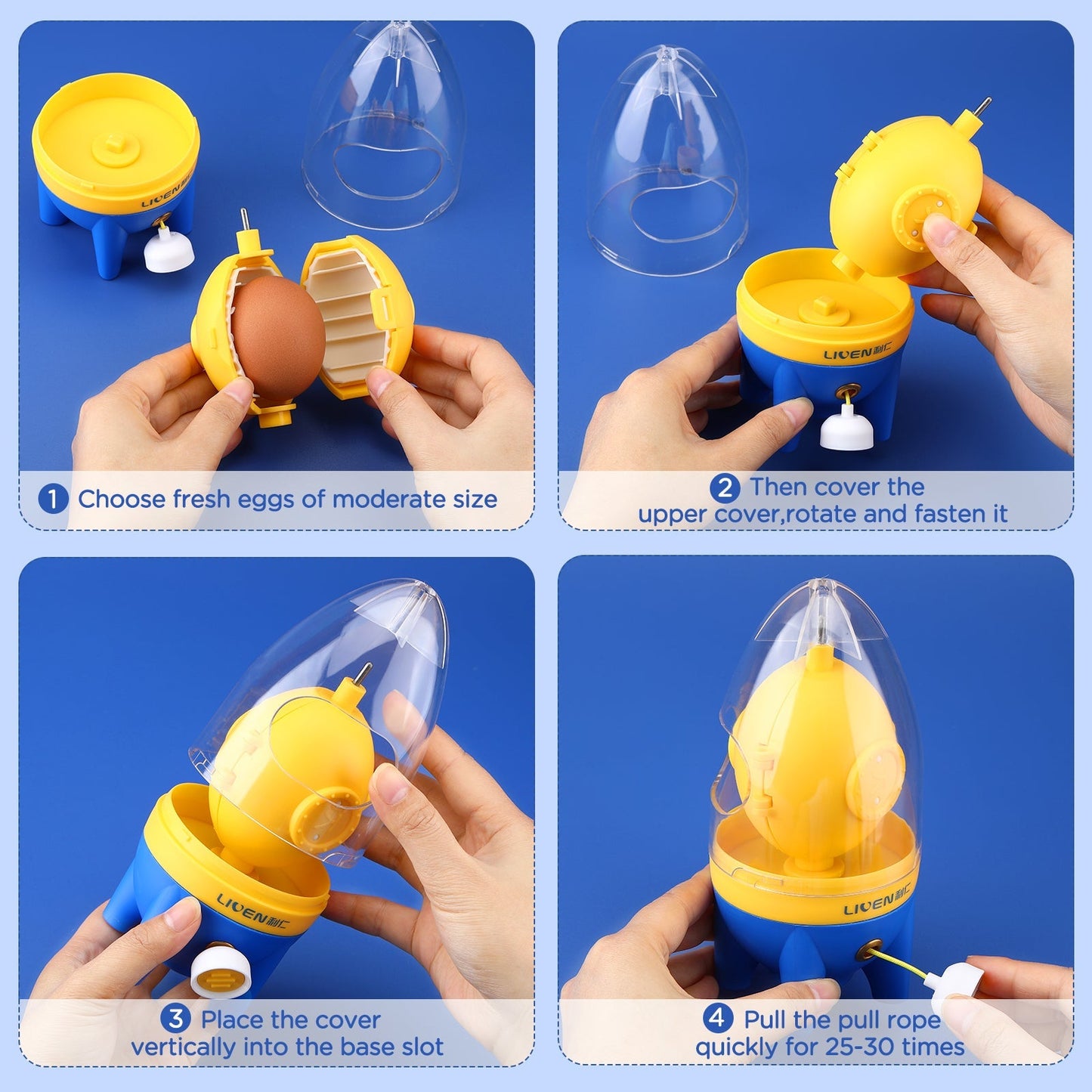 Manual Egg Shaker - Golden Egg Maker Stirrer for Scrambled Eggs