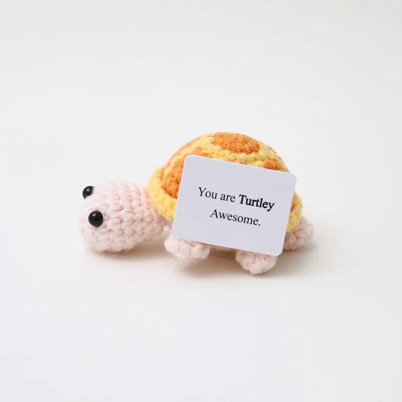 Positive Crochet Doll – Funny Valentine's Day Gift with Card