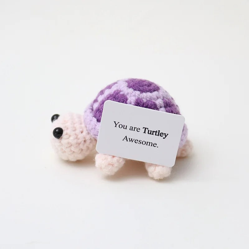 Positive Crochet Doll – Funny Valentine's Day Gift with Card