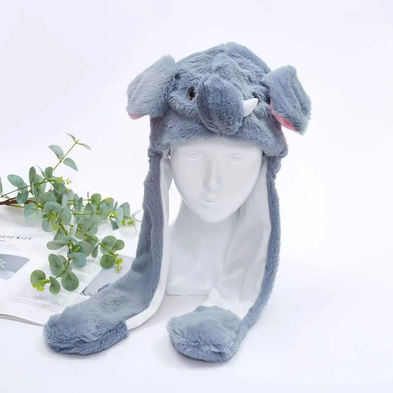 Bunny Hat With Press Paw-to-Move Ears