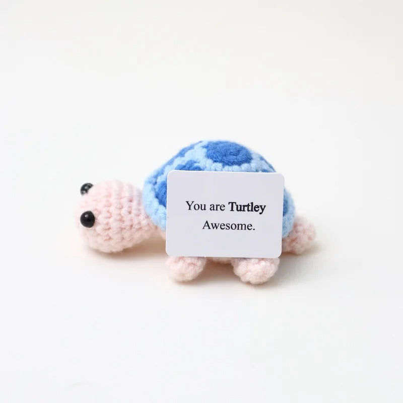 Positive Crochet Doll – Funny Valentine's Day Gift with Card