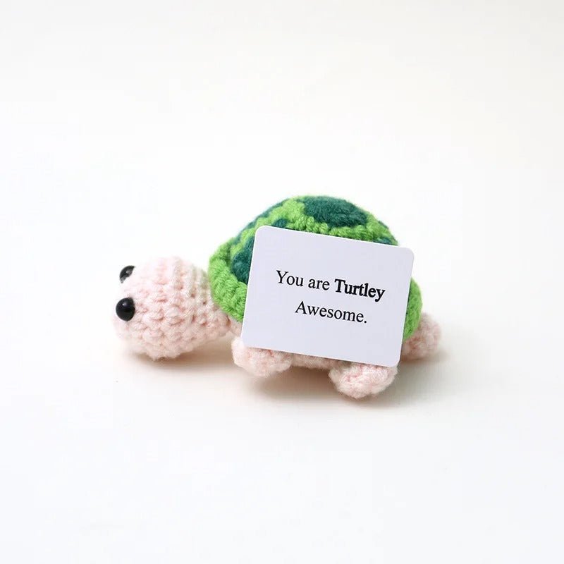 Positive Crochet Doll – Funny Valentine's Day Gift with Card