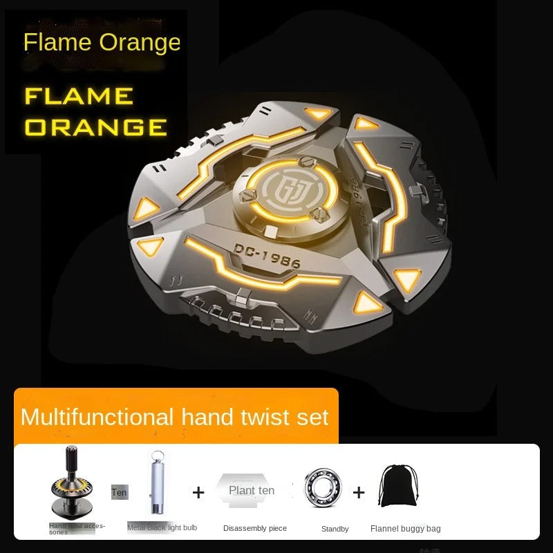 Luminous EDC Metal Fidget Spinner – Glow in the Dark Stress Relief Toy for Adults & Kids