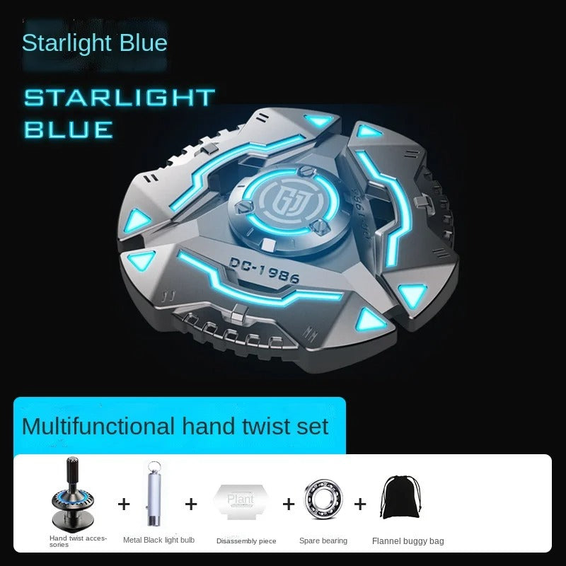 Luminous EDC Metal Fidget Spinner – Glow in the Dark Stress Relief Toy for Adults & Kids