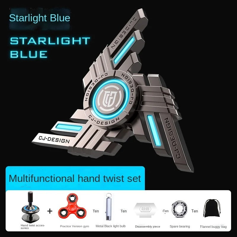 Luminous EDC Metal Fidget Spinner – Glow in the Dark Stress Relief Toy for Adults & Kids