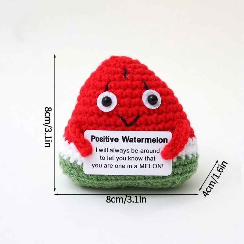 Positive Crochet Doll – Funny Valentine's Day Gift with Card