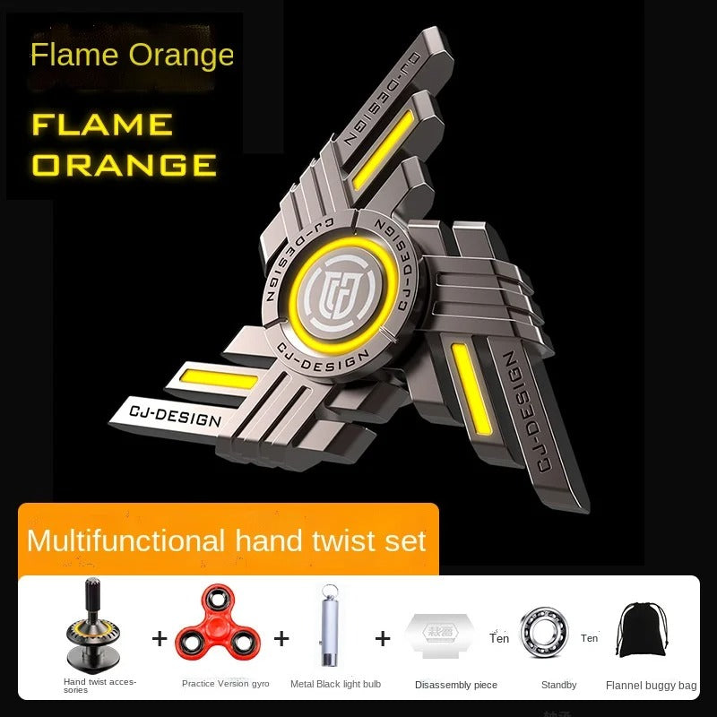 Luminous EDC Metal Fidget Spinner – Glow in the Dark Stress Relief Toy for Adults & Kids