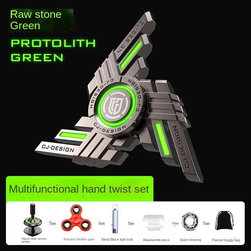 Luminous EDC Metal Fidget Spinner – Glow in the Dark Stress Relief Toy for Adults & Kids