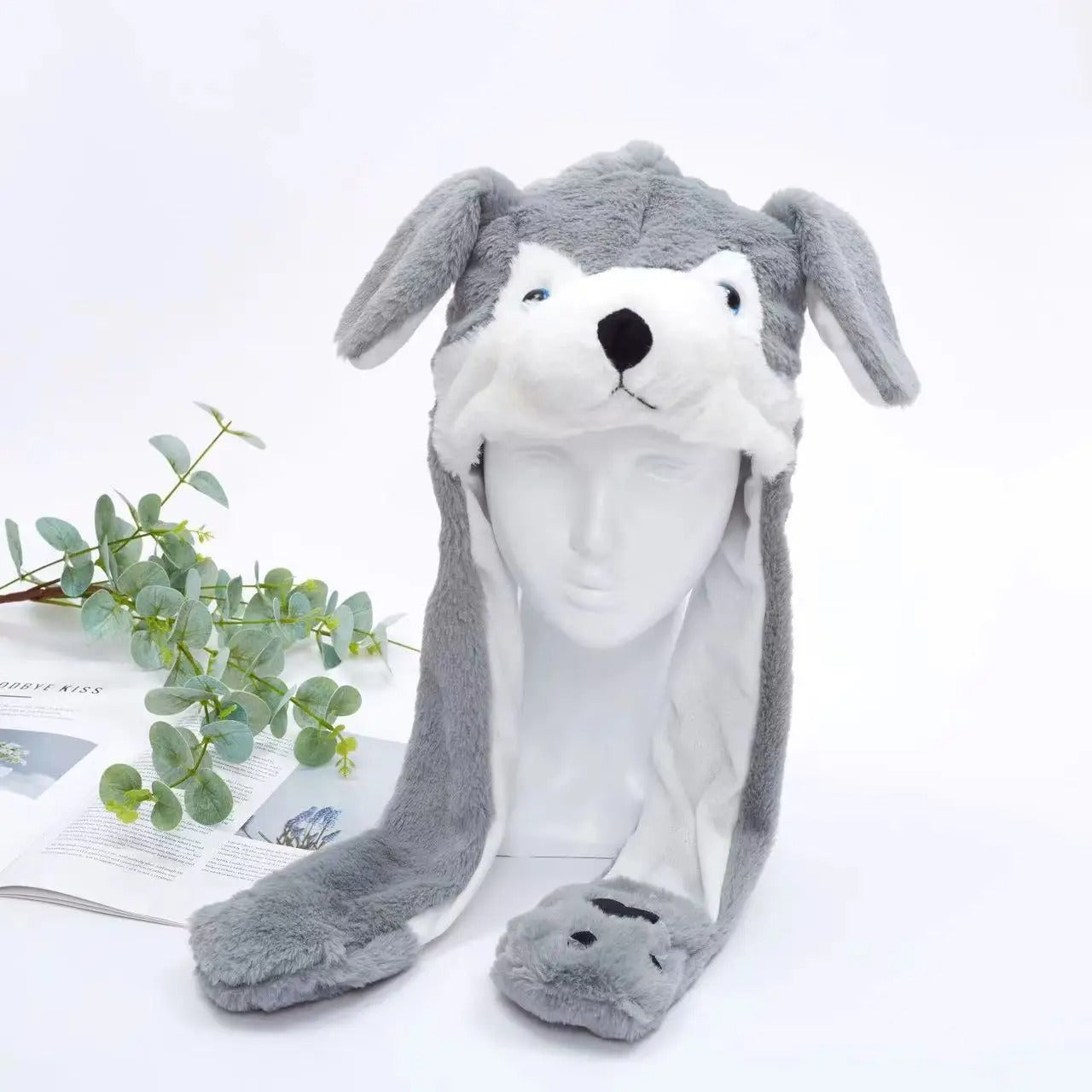 Bunny Hat With Press Paw-to-Move Ears