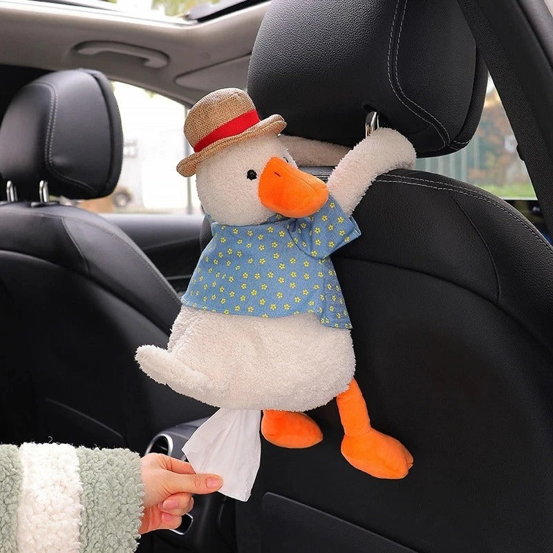 Creative Hanging Duck Tissue Box - Cute Wall Mounted Tissue Holder Dispenser