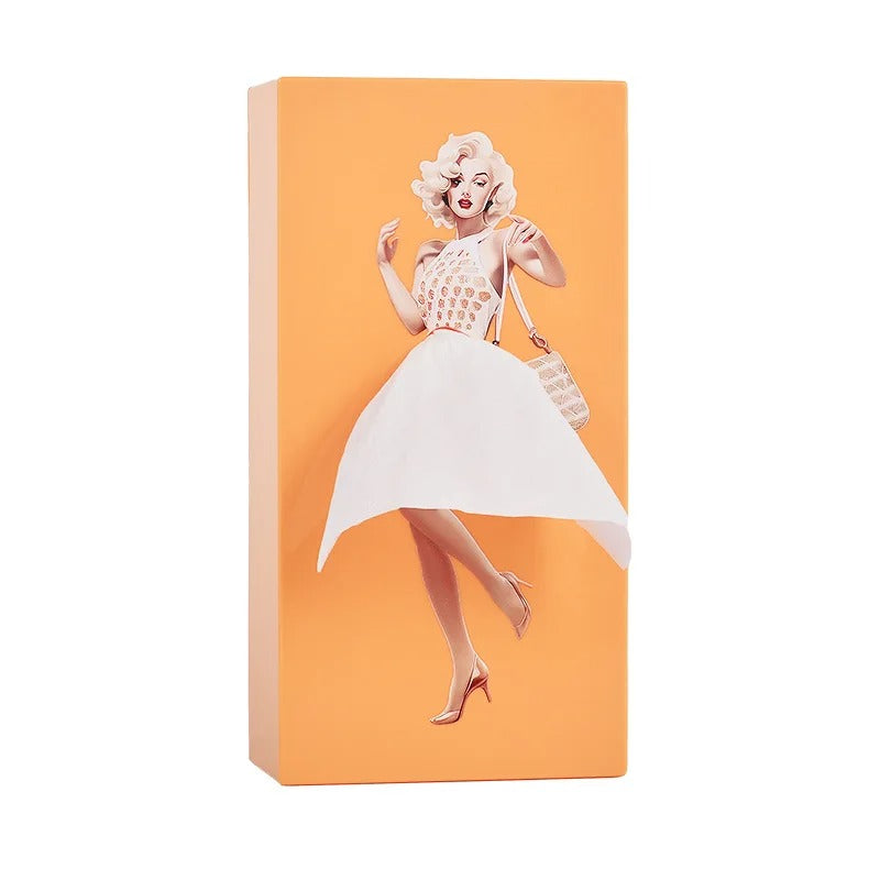 Puffy Skirt Girl Face Tissue Box – Cute Decorative Tissue Holder