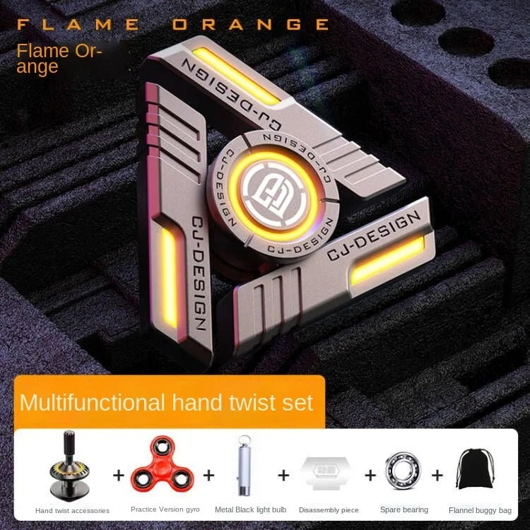 Luminous EDC Metal Fidget Spinner – Glow in the Dark Stress Relief Toy for Adults & Kids
