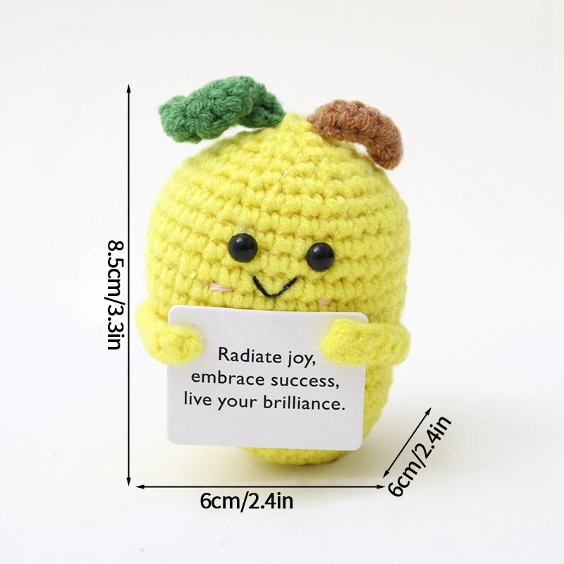 Positive Crochet Doll – Funny Valentine's Day Gift with Card